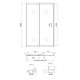 Душевые двери в нишу Qtap Taurus CRM2012-13.C6 120-130x200 см, стекло Clear 6 мм, покрытие CalcLess (TAUCRM201213C6)
