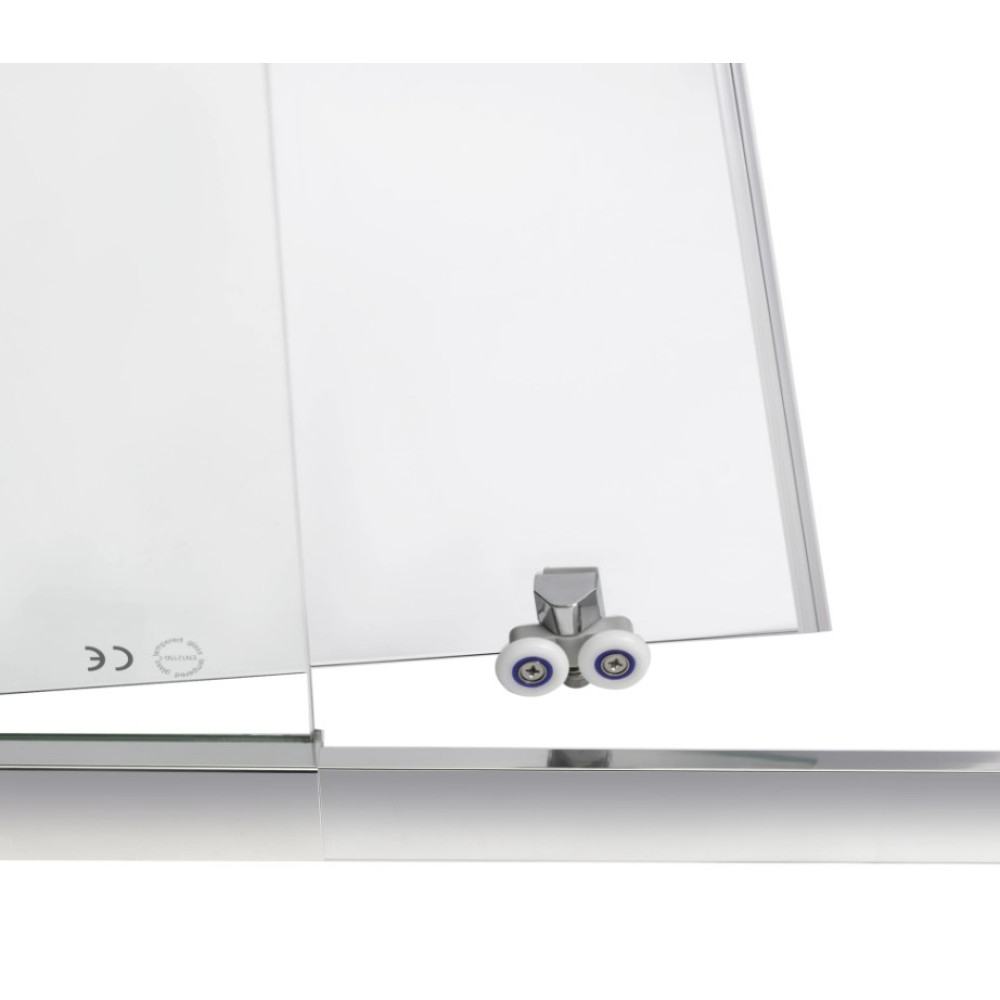 Душевые двери в нишу Qtap Taurus CRM2013-14.C6 130-140x200 см, стекло Clear 6 мм, покрытие CalcLess (TAUCRM201314C6)