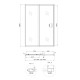 Душевые двери в нишу Qtap Taurus CRM2013-14.C6 130-140x200 см, стекло Clear 6 мм, покрытие CalcLess (TAUCRM201314C6)