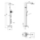 Душевая система для кабины Qtap Capricorn Chrome с изливом 53103KNC