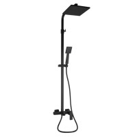 Душова система для кабіни Qtap Capricorn Black Matt з виливом 53103KNB