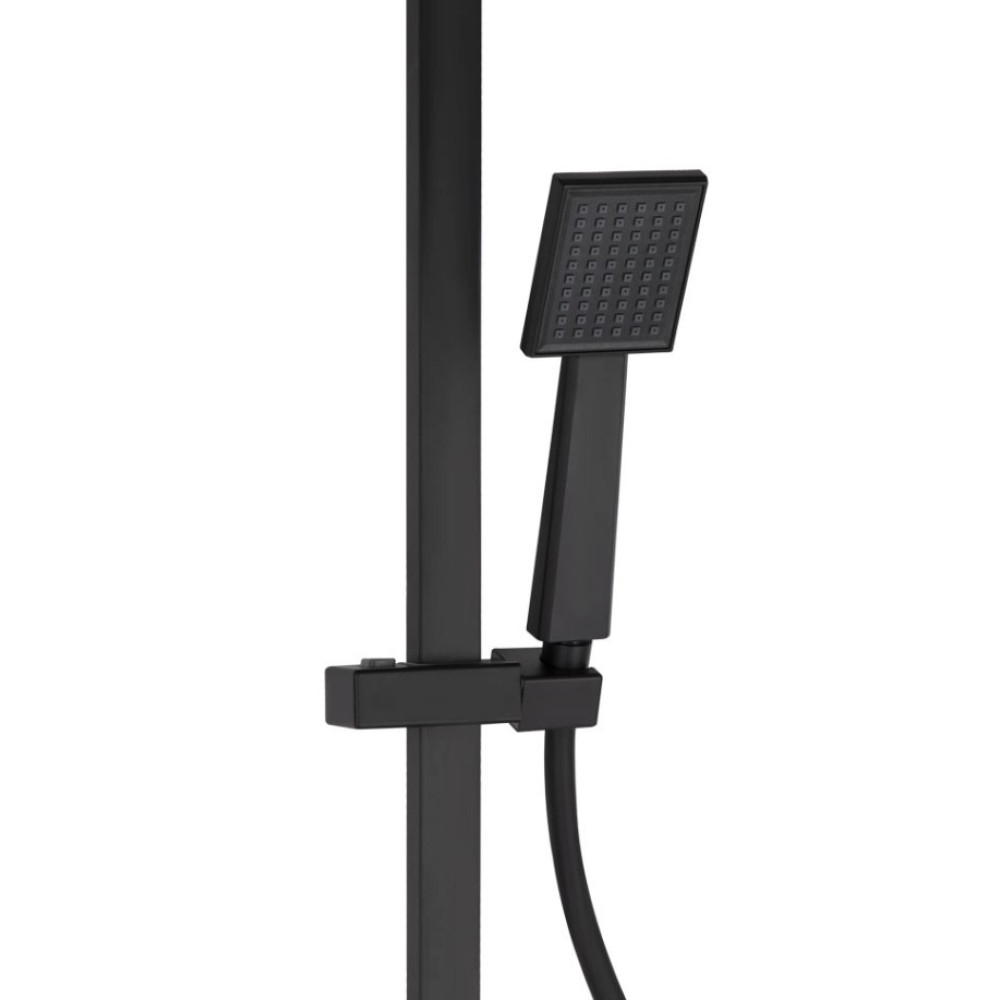 Душова система для кабіни Qtap Capricorn Black Matt з виливом 53103KNB