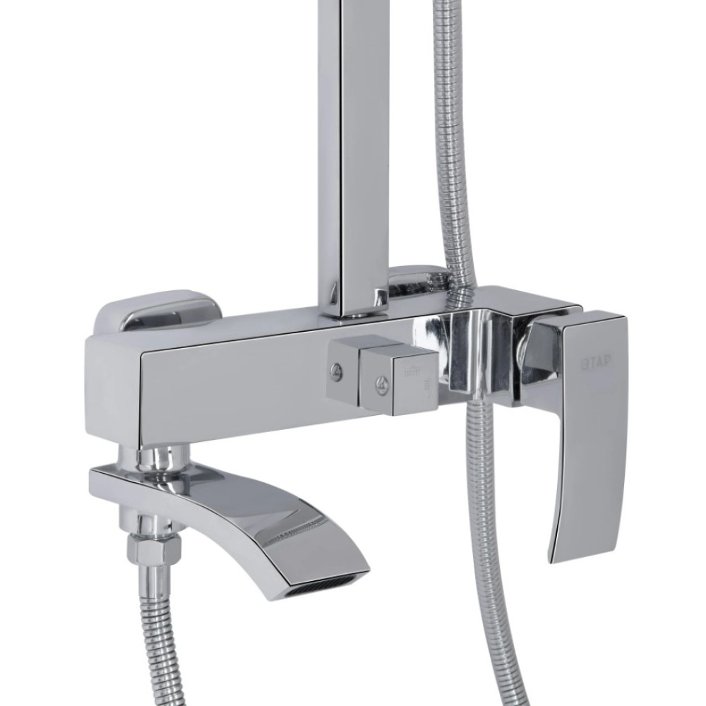 Душевая система универсальная Qtap Swan Cascada Chrome с изливом QTSWA111CRM45566