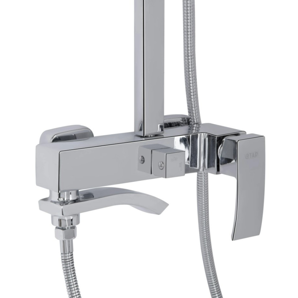 Душевая система универсальная Qtap Swan Cascada Chrome с изливом QTSWA111CRM45566