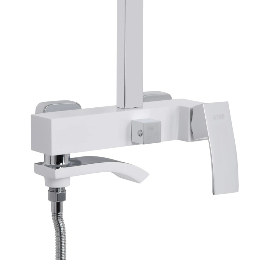Душевая система универсальная Qtap Swan Cascada Chrome/White с изливом QTSWA111CRW45570