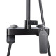 Душевая система универсальная Qtap Vlasta New Gunmetal Black PVD с изливом QTVLA111GMB45651