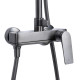Душевая система универсальная Qtap Vlasta New Gunmetal Black PVD с изливом QTVLA111GMB45651