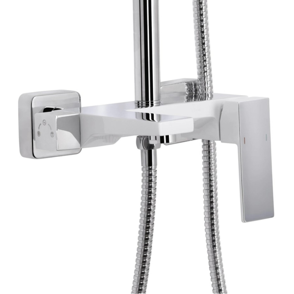 Душова система універсальна Qtap Gemini Chrome/White з виливом QTGEM111CRW45687