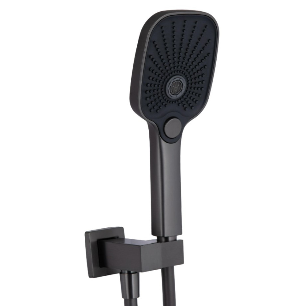Душевая система для душа Qtap Gemini Gunmetal Black PVD скрытого монтажа QTGEM113GMB45698