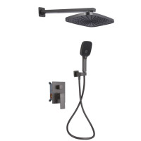Душевая система для душа Qtap Gemini Gunmetal Black PVD скрытого монтажа QTGEM113GMB45698