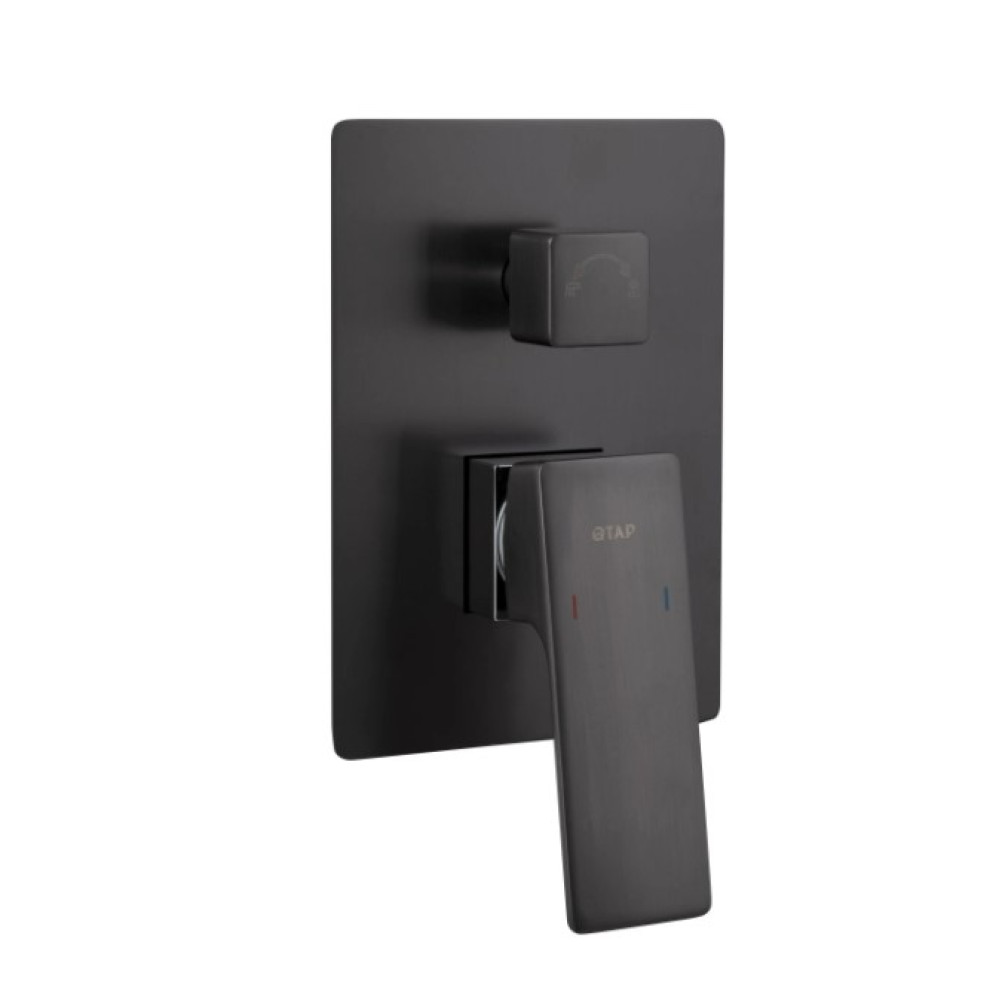 Душова система універсальна Qtap Gemini Gunmetal Black PVD прихованого монтажу QTGEM114GMB45704