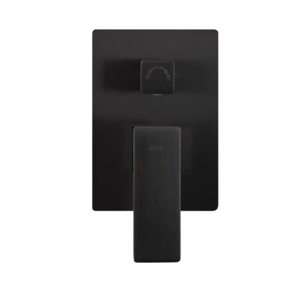 Душова система універсальна Qtap Gemini Gunmetal Black PVD прихованого монтажу QTGEM114GMB45704