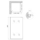 Душевая перегородка Qtap Walk-In Standard BLM209.C8 90х200 см, стекло Clear 8 мм, покрытие CalcLess