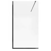 Душевая перегородка Qtap Walk-In Standard BLM201.C8 100х200 см, стекло Clear 8 мм, покрытие CalcLess