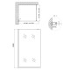 Душевая перегородка Qtap Walk-In Standard BLM201.C8 100х200 см, стекло Clear 8 мм, покрытие CalcLess
