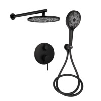 Душова система універсальна Qtap Scorpio Black Matt прихованого монтажу QTSCO113BLM45897