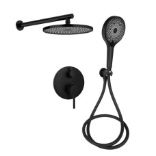 Душевая система универсальная Qtap Scorpio Black Matt скрытого монтажа QTSCO113BLM45897