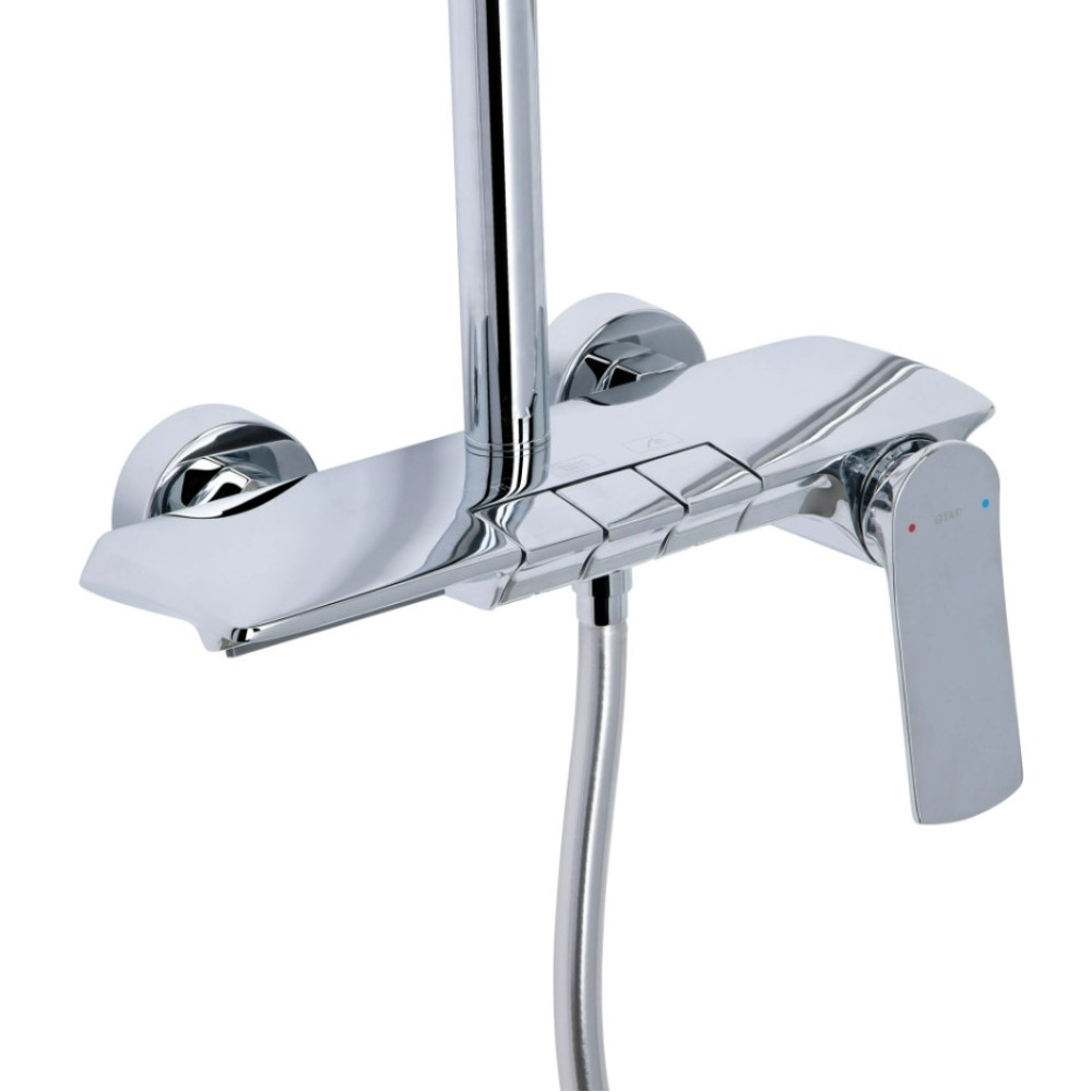 Душевая система универсальная Qtap Slavonice Chrome с изливом QTSLA111CRM45904