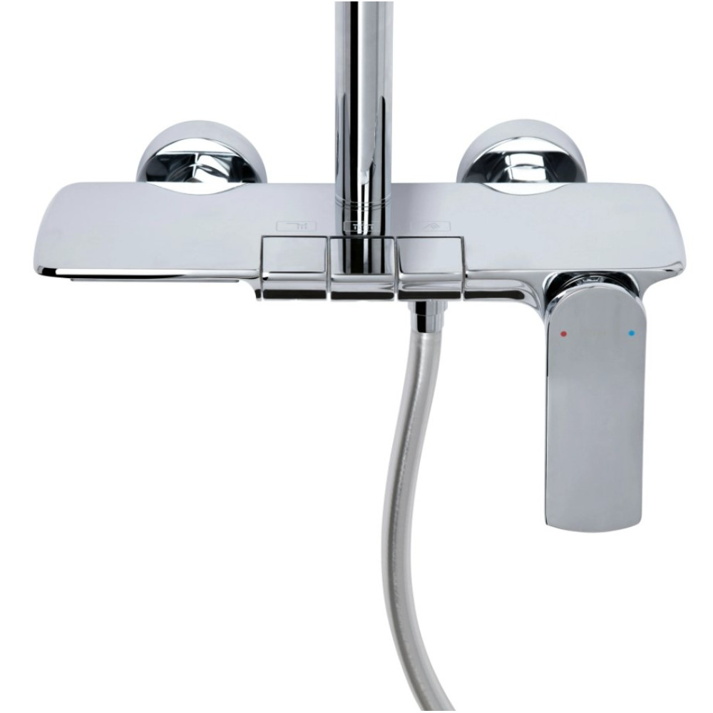 Душевая система универсальная Qtap Slavonice Chrome с изливом QTSLA111CRM45904