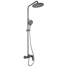 Душевая система универсальная Qtap Slavonice Gunmetal Black PVD с изливом QTSLA111GMB45905