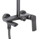 Душевая система универсальная Qtap Slavonice Gunmetal Black PVD с изливом QTSLA111GMB45910