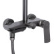 Душевая система универсальная Qtap Slavonice Gunmetal Black PVD с изливом QTSLA111GMB45910