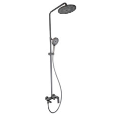 Душевая система универсальная Qtap Slavonice Gunmetal Black PVD с изливом QTSLA111GMB45910
