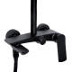 Душевая система универсальная Qtap Slavonice Black Matt с изливом QTSLA111BLM45911