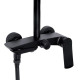 Душевая система универсальная Qtap Slavonice Black Matt с изливом QTSLA111BLM45911