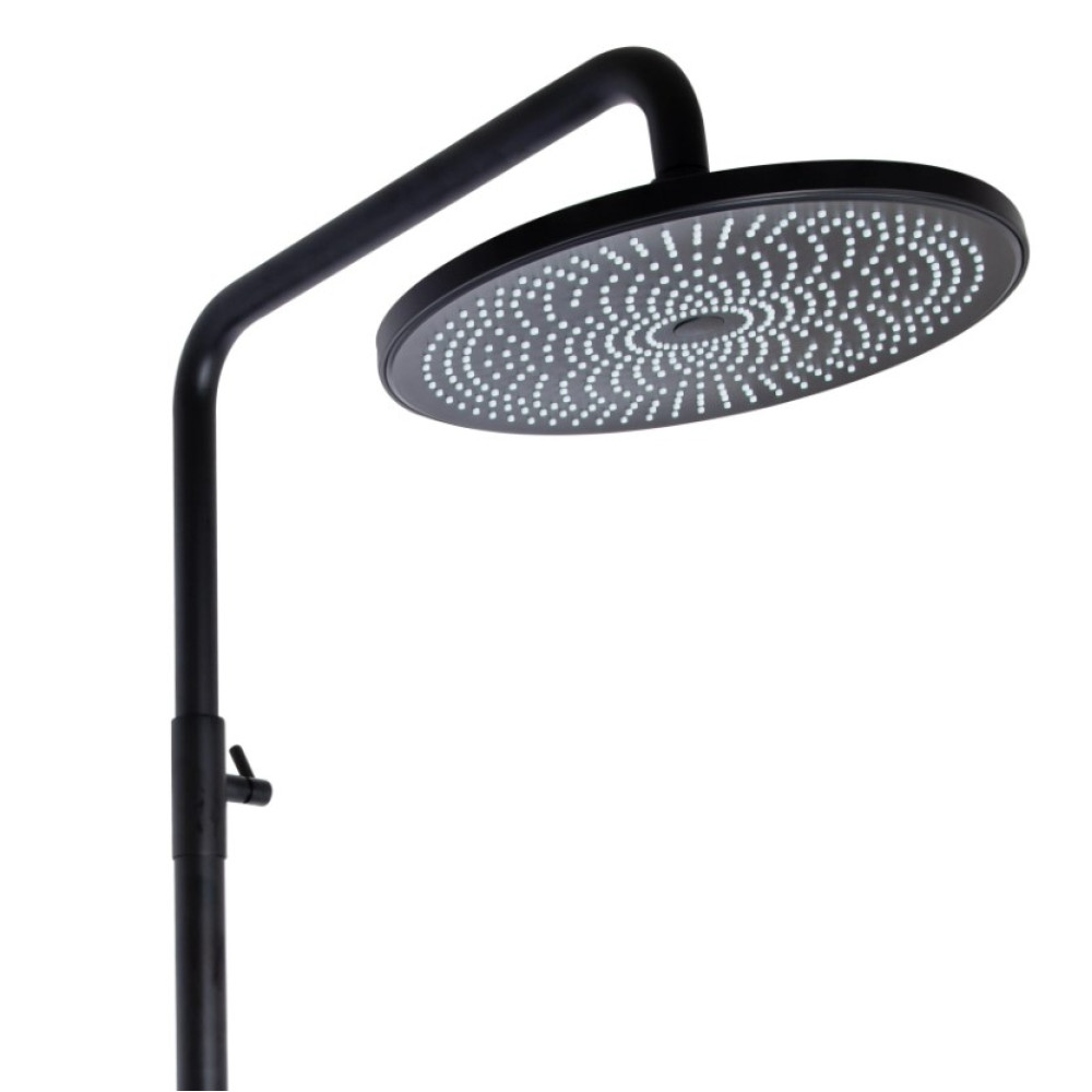 Душевая система универсальная Qtap Slavonice Black Matt с изливом QTSLA111BLM45911