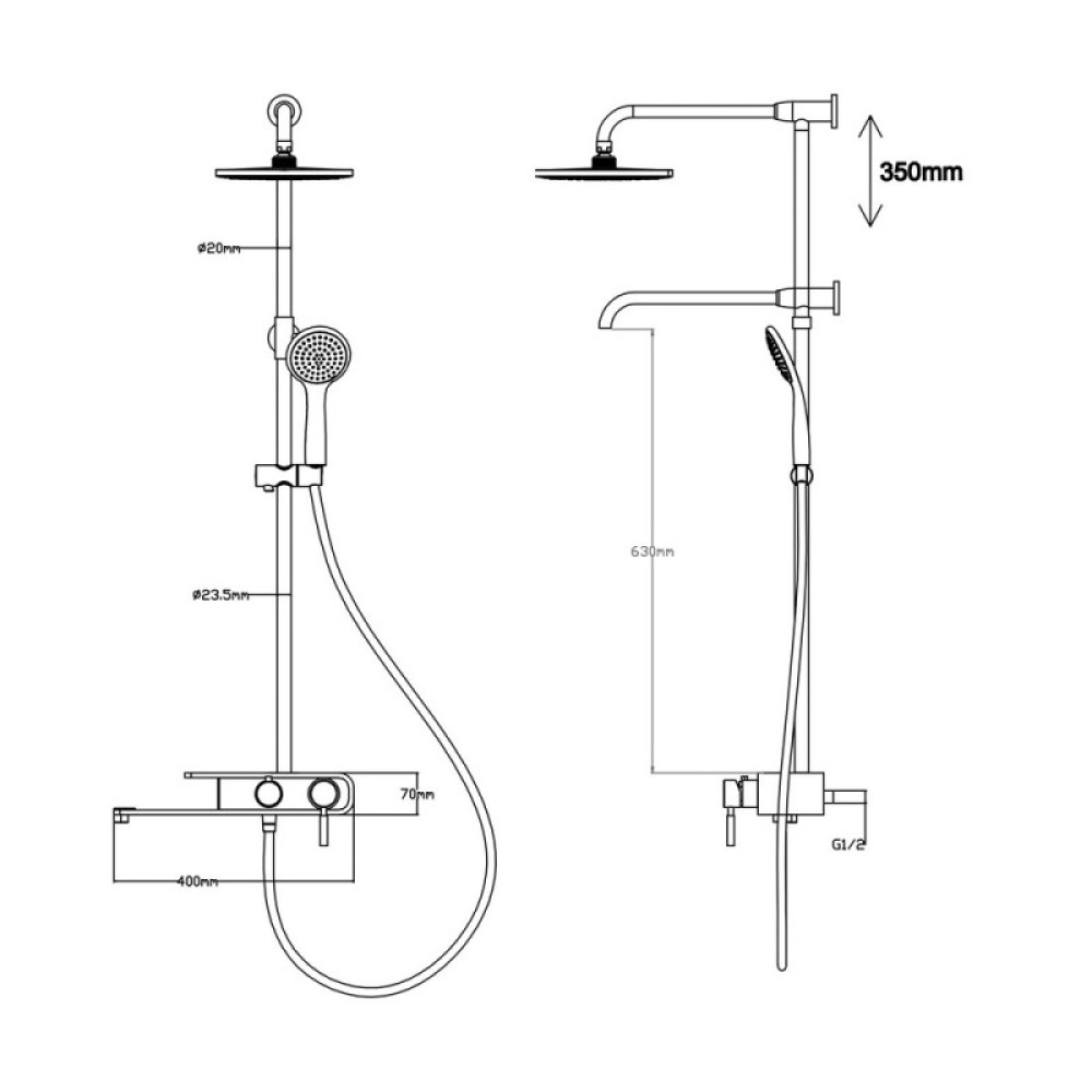 Душова система Q-tap 1110 WHI
