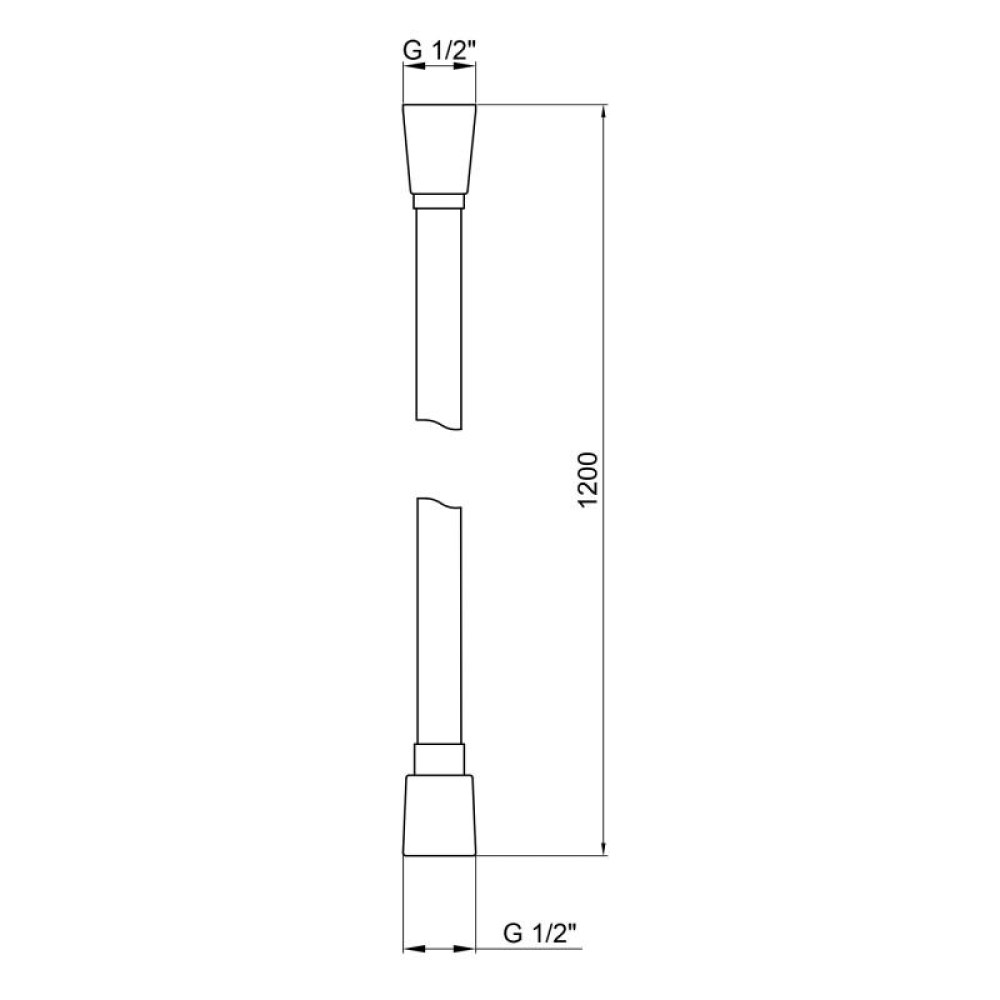 Шланг для душу Qtap Hadice PVC120B 1,20 м QTHADPVC120B