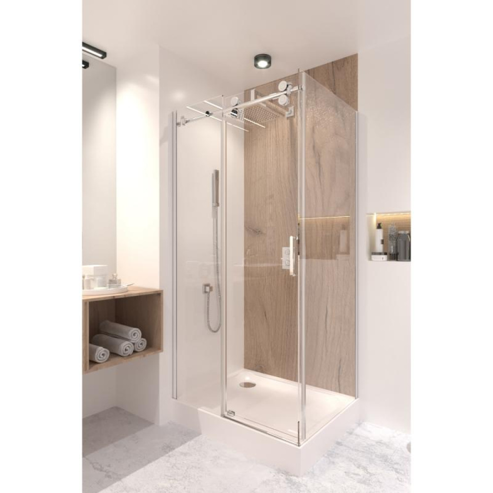 Душова кабіна Qtap Aries CRM1018RC8 скло Clear 8 мм, без піддону