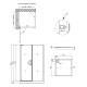 Душова кабіна Qtap Aquarius CRM1099SC6 Clear 2020x900x900 мм + піддон Tern 309912C 90x90x12 см із сифоном