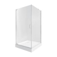 Душова кабіна Qtap Aquarius CRM1099SC6 Clear 2020x900x900 мм + піддон Tern 309912C 90x90x12 см із сифоном