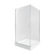 Душова кабіна Qtap Aquarius CRM1099SC6 Clear 2020x900x900 мм + піддон Tern 309912C 90x90x12 см із сифоном