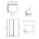 Душевая кабина Qtap Capricorn CRM1018RC6 Clear 2020x1000x800 мм + поддон Tern 301812C 100x80x12 см с сифоном
