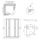 Душова кабіна Qtap Presto WHI1099AP5 Pear 1970x900x900 мм + піддон Robin 309912C 90x90x12 см із сифоном