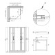 Душова кабіна Qtap Taurus BLA1099SC6 Clear 2020x900x900 мм + піддон Tern 309912C 90x90x12 см із сифоном