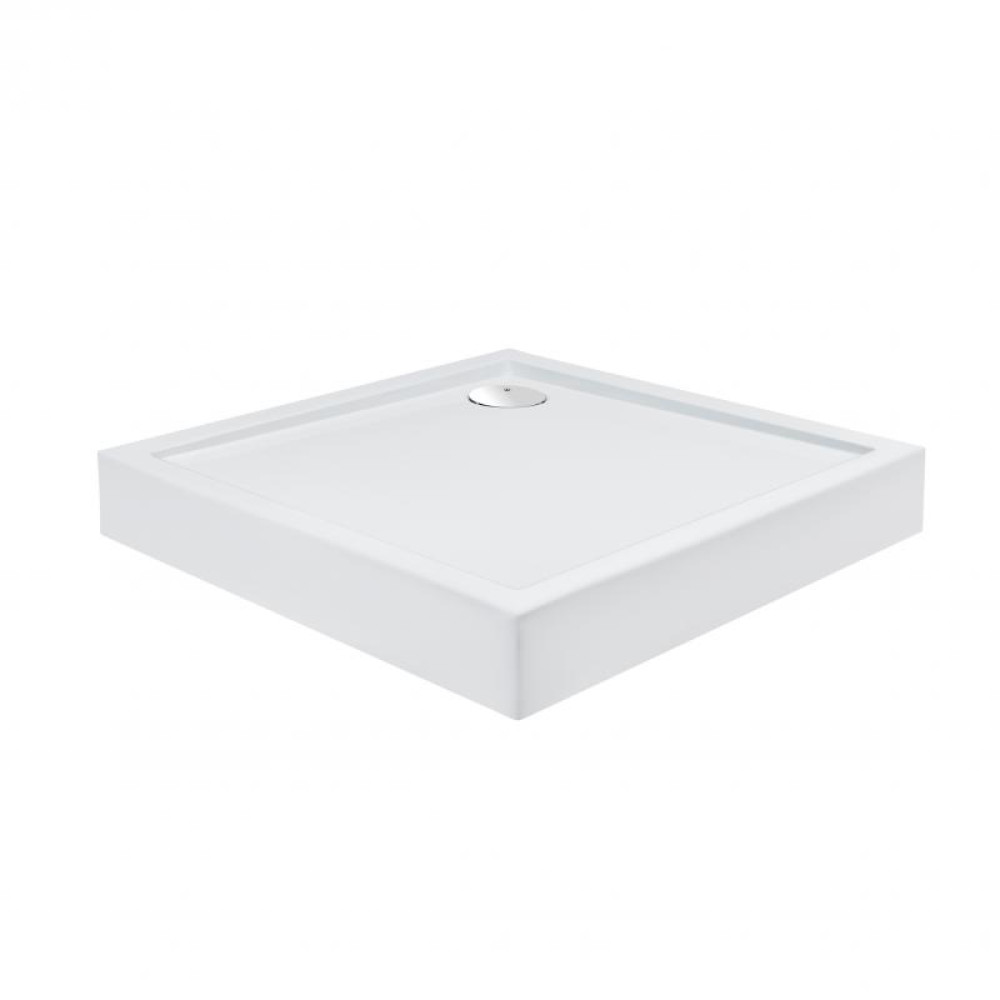Набір Qtap душова кабіна Capricorn CRM1011SC6 Clear+піддон Tern 301112 із сифоном