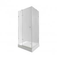 Набор Qtap душевая кабина Capricorn CRM1011SC6 Clear + поддон Tern 301112 с сифоном