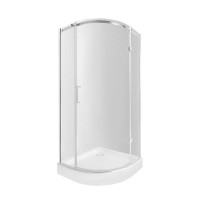 Набір Qtap душова кабіна Virgo CRM1099AC8 Clear + піддон Robin 309912C із сифоном