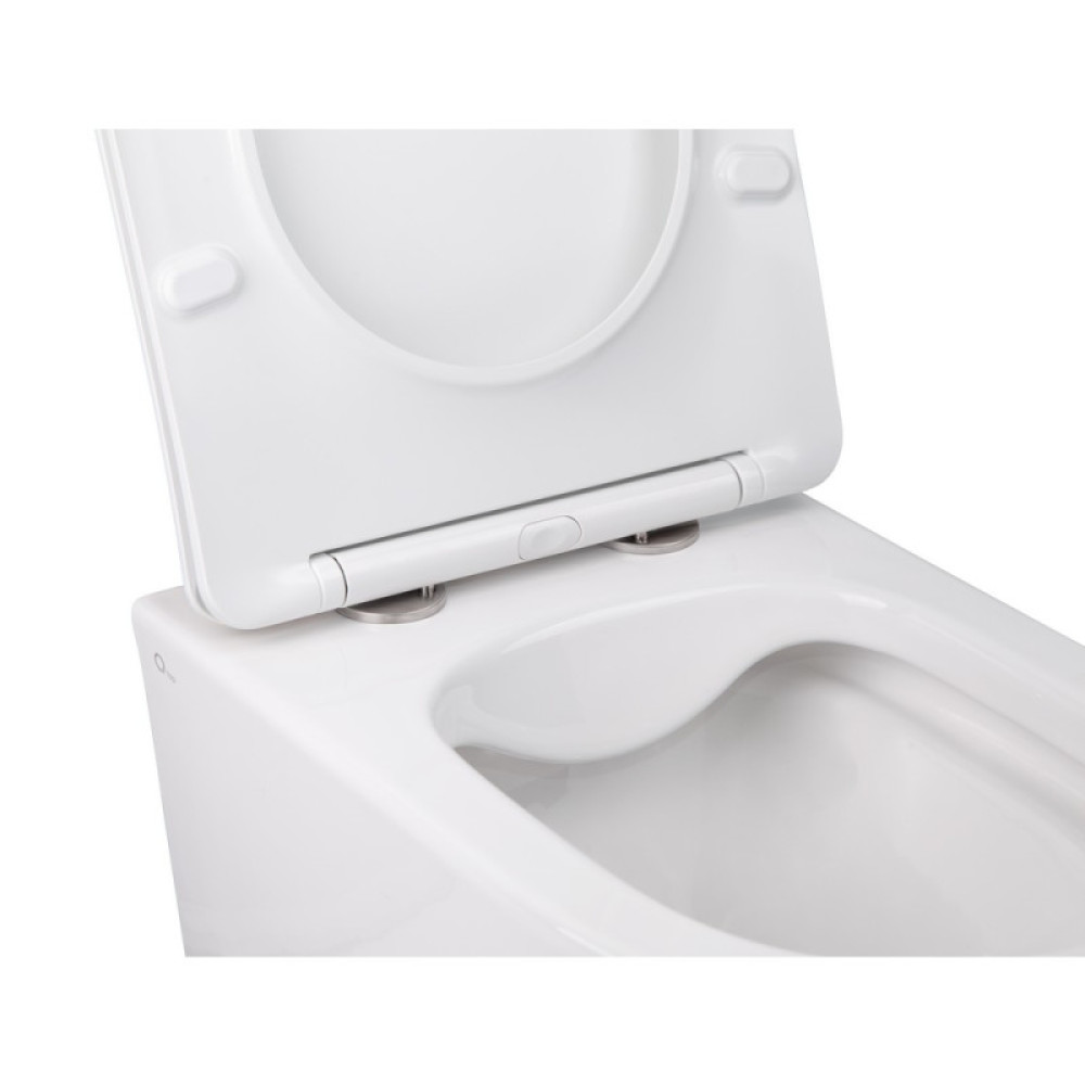 Набір Qtap інсталяція 3 в 1 Nest QT0133M425 з панеллю змиву квадратної QT0111M06028CRM + унітаз з сидінням Swan QT16335178W