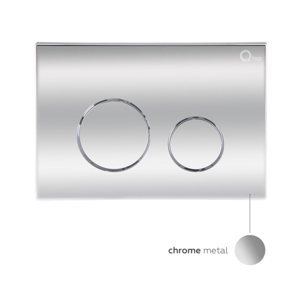 Набір Qtap інсталяція 3 в 1 Nest QT0133M425 з панеллю змиву круглої QT0111M11112CRM + унітаз з сидінням Robin QT1333046ENRW