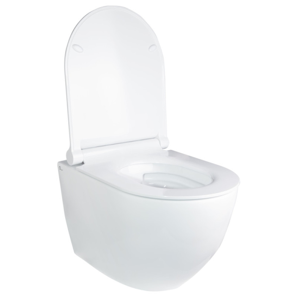 Набір Qtap інсталяція 3 в 1 Nest QT0133M425 з панеллю змиву круглої QT0111M11V1146MB + унітаз з сидінням Robin QT1333046ENRW