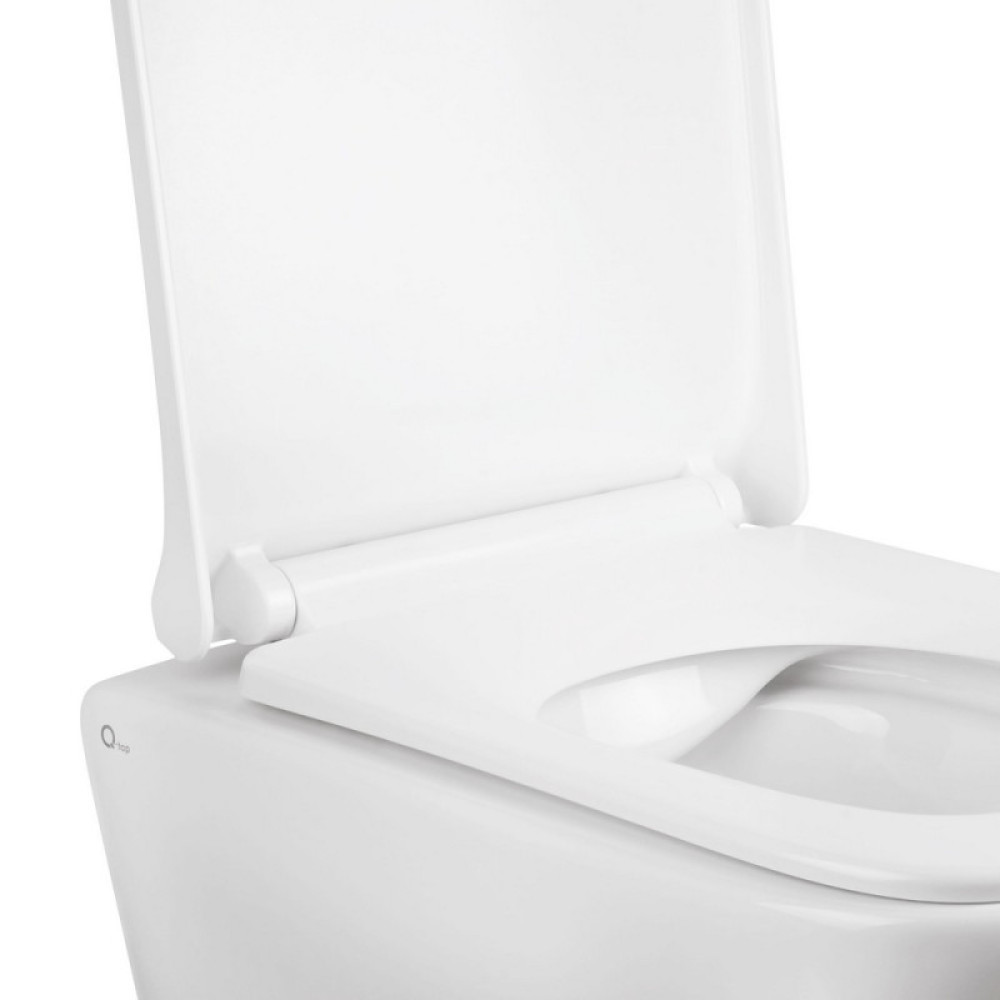 Набір Qtap інсталяція 3 в 1 Nest QT0133M425 з панеллю змиву круглої QT0111M11112CRM + унітаз з сидінням Tern QT1733052ERW