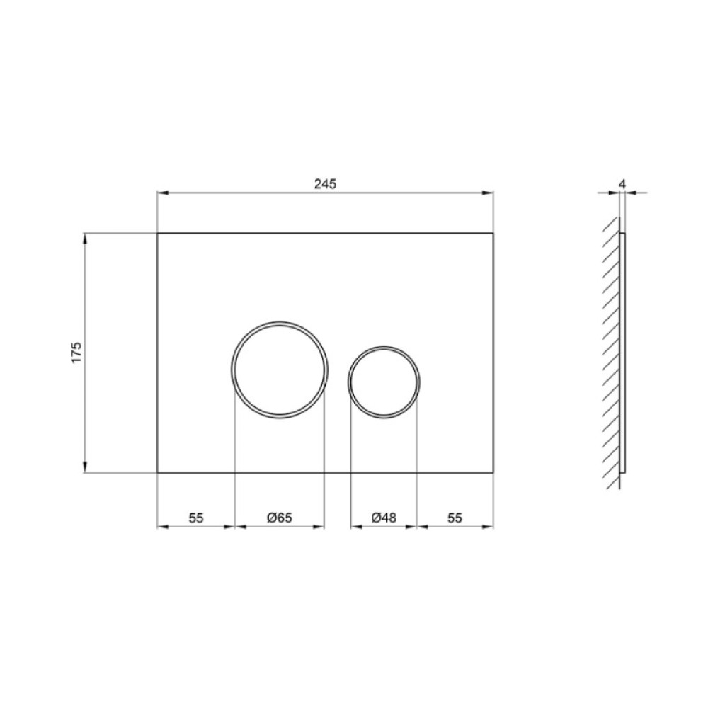 Панель змиву для унітазу Qtap Nest QT0111V1163GB