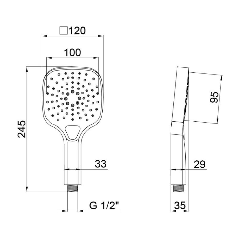Лійка для ручного душу Qtap Rucni A121N3KCW