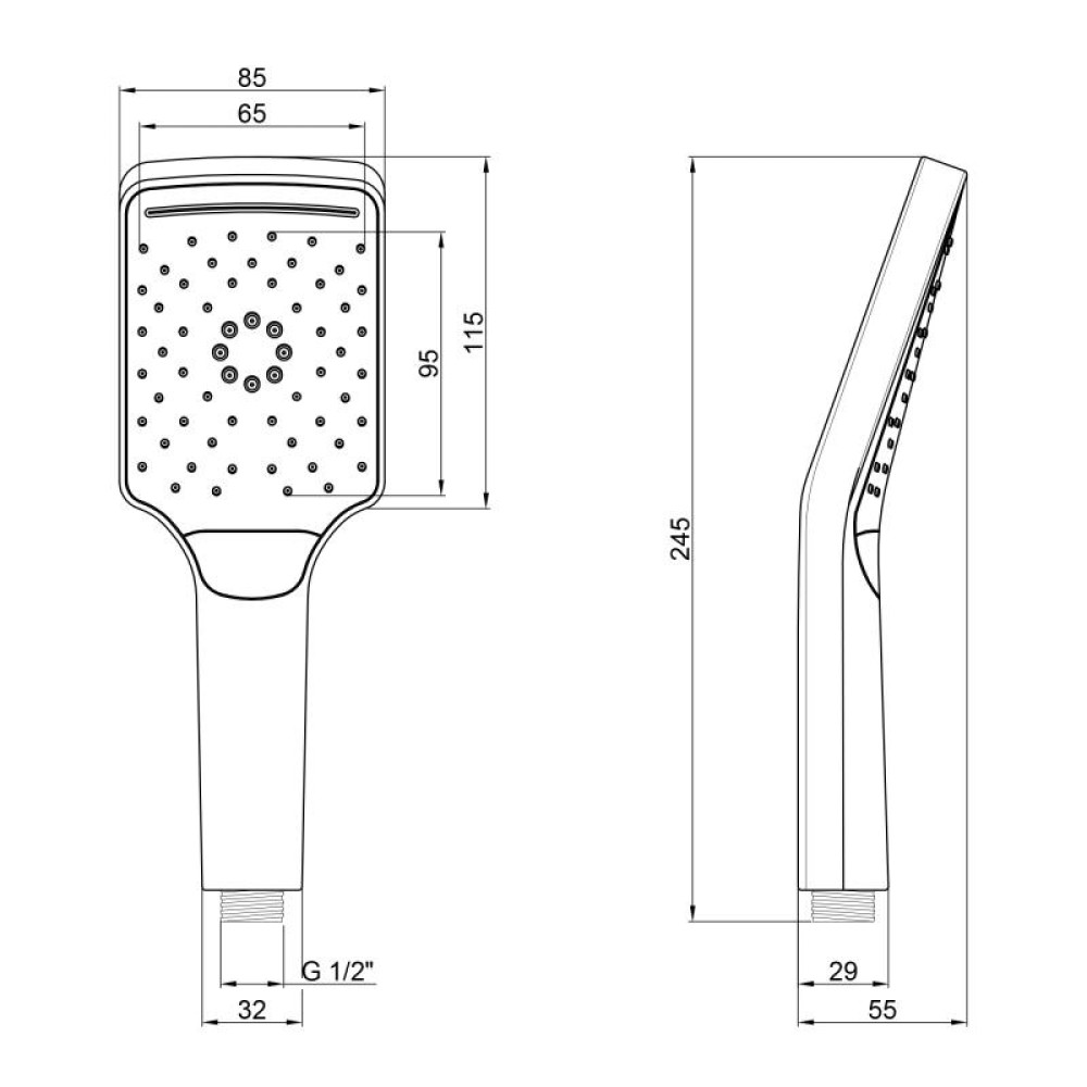 Лійка для ручного душу Qtap Rucni A086N3KCB