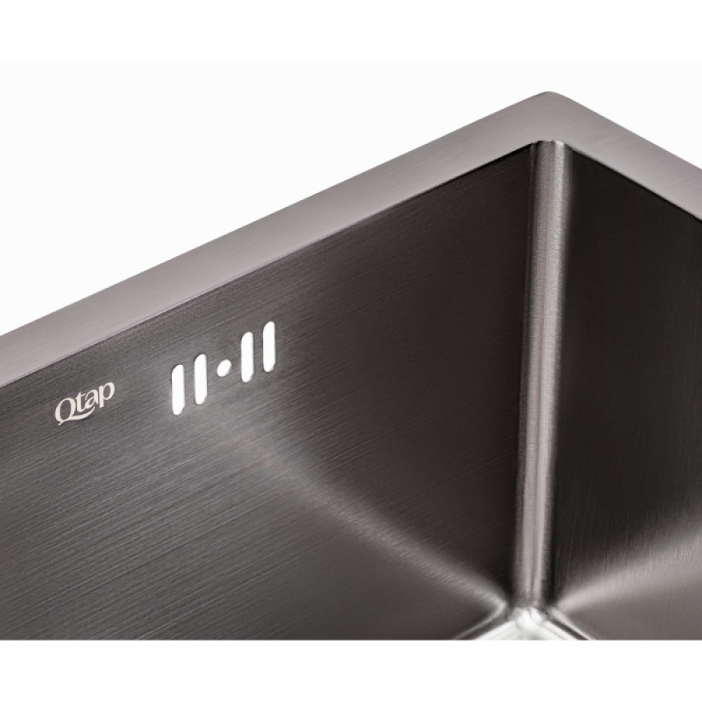 Кухонна мийка Qtap D4843BL Black 2.7 / 1.0 мм (QTD4843BLPVD2710)
